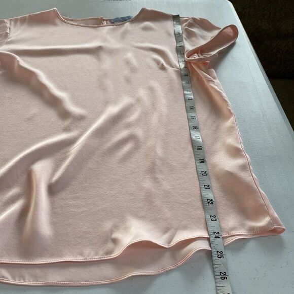 Antonio Melani Gilly Stretchy Silk Rolled Cap Sleeve Blouse High Neck Key Hole - Picture 12 of 14